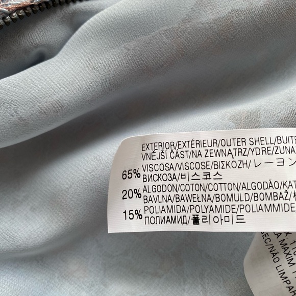 Zara Blue Lace Bomber Jacket - Picture 9 of 9